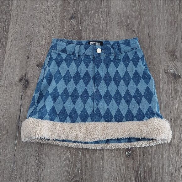 POSTER GRL Classy Act Denim Mini Skirt S - Picture 2 of 7